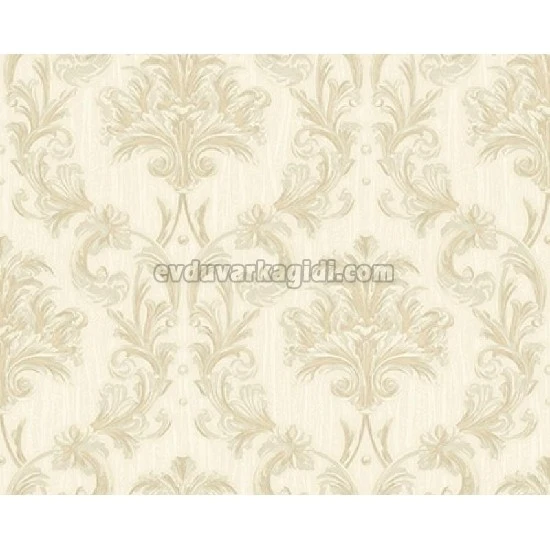 Adawall Rumi Krem Beyaz Motifli Damask Desenli 6808-1 Duvar Kağıdı 10.60 M²