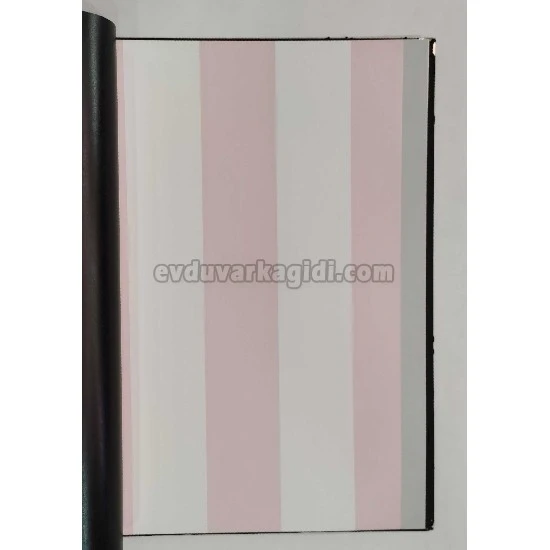 Golden Black Pembe Beyaz Şerit Çizgili Desenli 41377 Duvar Kağıdı 16.10 M²
