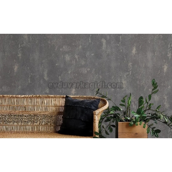 Decowall Tudor Koyu Gri Bakır Soyut Eskitme Beton Sıva Desenli 3513-05 Duvar Kağıdı 16.50 M²