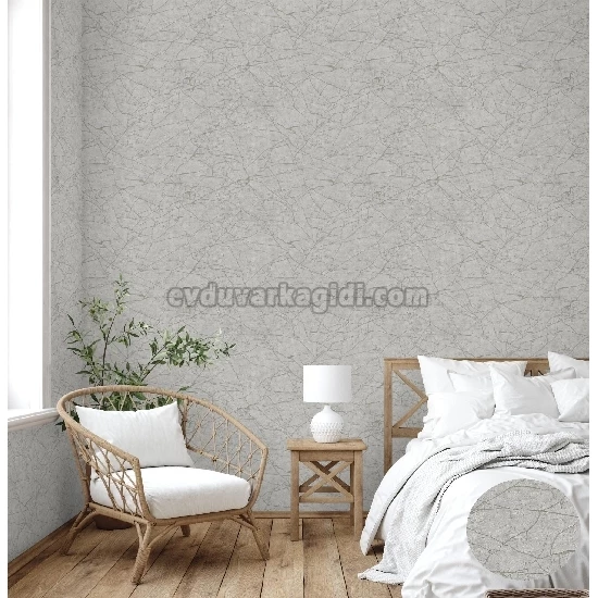 Adawall Roka Açık Gri Asimetrik Çizgi Desenli 23107-3 Duvar Kağıdı 16.50 M²