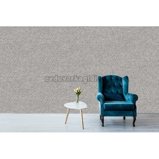 Adawall Seven Gri Keten Kumaş Dokulu Düz Desenli 7816-3 Duvar Kağıdı 16.50 M²