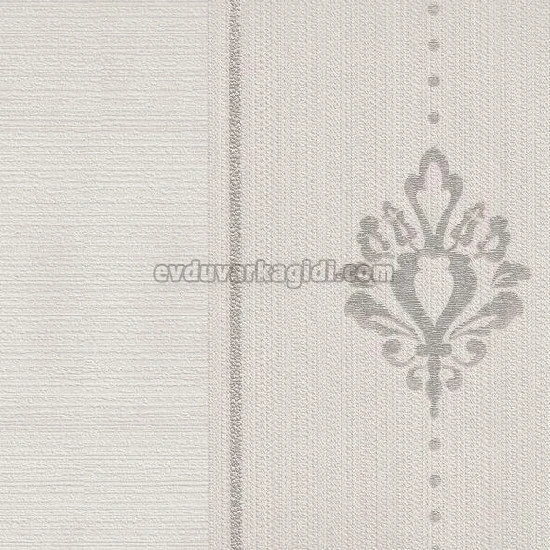 Prowall Ainos Beyaz Gri Klasik Çizgi Desenli 6552-4 Duvar Kağıdı 16.50 M²