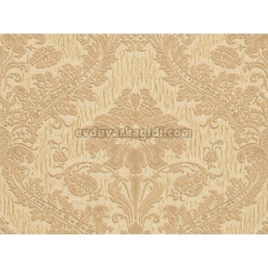 Murella Canova (italyan) Kabartma Doku Kahve Krem Motifli Damask Desenli M2071 Duvar Kağıdı 7 M²