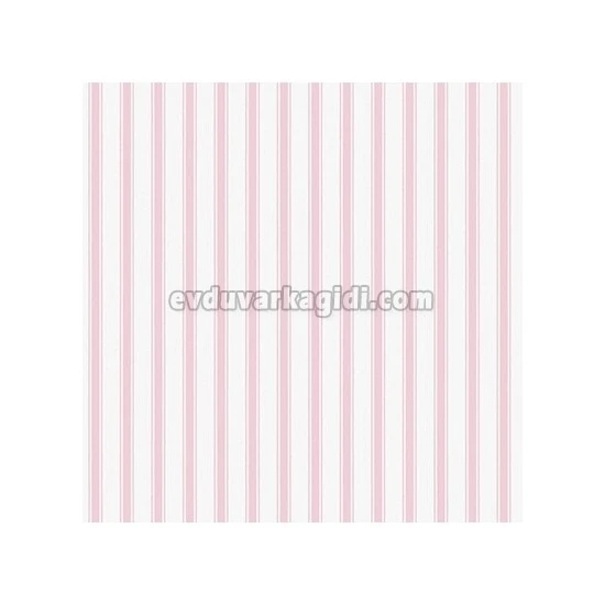 Adawall Ada Kids Pembe Beyaz Çizgi Desenli 8900-3 Duvar Kağıdı 10 M²