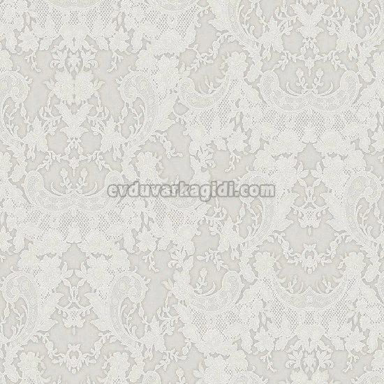 Duka Sawoy Gri Beyaz Klasik Motifli Şam Desenli 17130-2 Duvar Kağıdı 10.00 M²