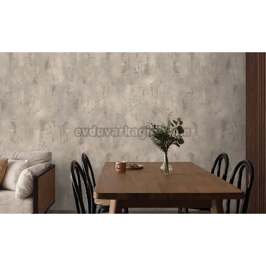 Decowall Tudor Gri Bej Soyut Eskitme Beton Sıva Desenli 3513-04 Duvar Kağıdı 16.50 M²