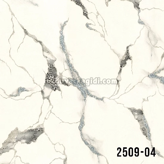 Decowall Odessa Krem Kahverengi Gri Mermer Desenli 2509-04 Duvar Kağıdı 16.50 M²