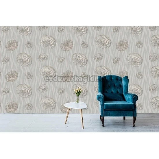 Gmz Vav Collection Koyu Gri Geometrik Halka Desenli 42305-4 Duvar Kağıdı16.50 M²