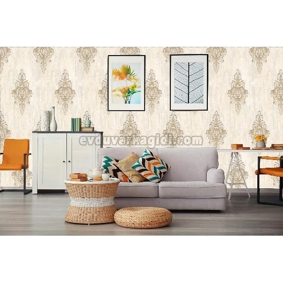 Bella Wallcoverings Krem Gold Damask Desenli RS75131 Duvar Kağıdı 16.50 M²