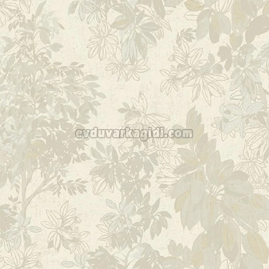 Adawall Tropicano Beyaz Yaprak Desenli 9907-1 Duvar Kağıdı 16.50 M²