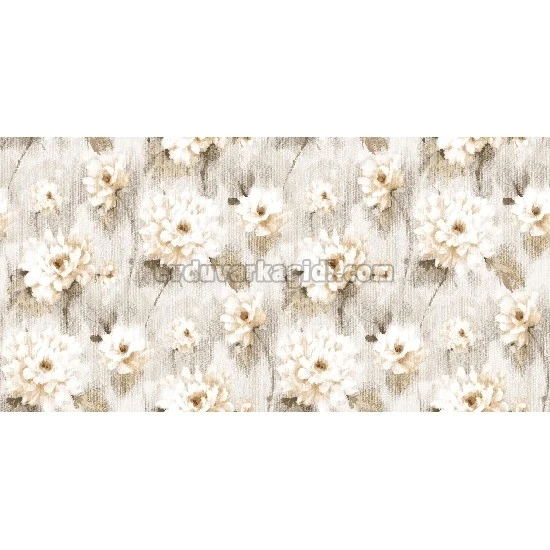 Bella Wallcoverings Bej Kahve Yeşil Çicek Desenli RS75503 Duvar Kağıdı 16.50 M²