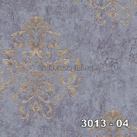 Decowall Armani Mavi Gold Dokulu Damask Desenli 3013-04 Duvar Kağıdı 16.50 M²