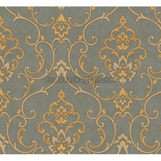 Adawall Rumi Koyu Gri Süsleme Motifli Damask Desenli 6806-5 Duvar Kağıdı 10.60 M²