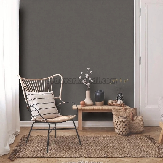 Duka Motto Linen Koyu Gri Modern Düz Desenli 28333-16 Duvar Kağıdı 10.60 M²