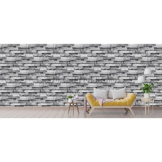 Prowall Petra 3 Boyutlu Gri Kesme Taş Desenli 5215-2 Duvar Kağıdı 16.50 M²