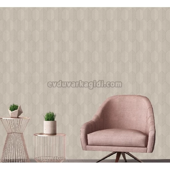 Adawall Vera Koyu Krem Modern Geometrik Desenli 1501-3 Duvar Kağıdı 16.50 M²