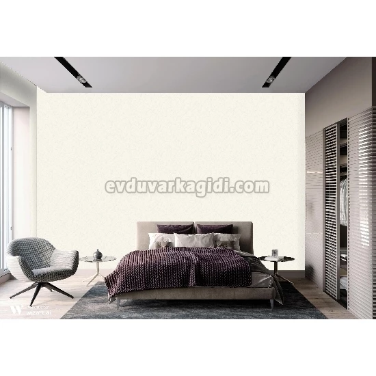 Adawall Dante Beyaz Damarlı Düz Desenli 1406-1 Duvar Kağıdı 10.60 M²