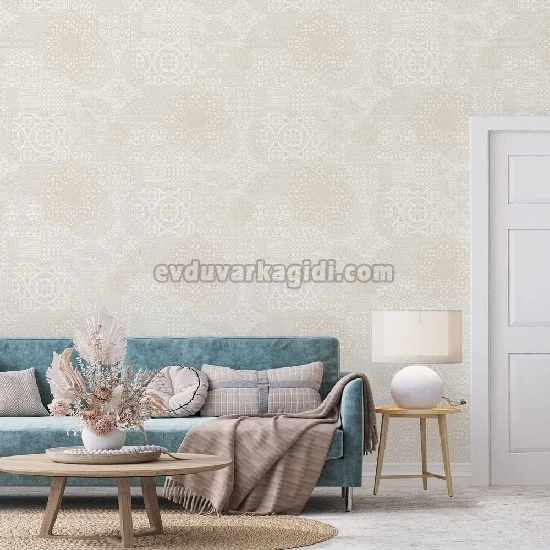 Adawall Dante Açık Krem Geometrik Desenli 1409-1 Duvar Kağıdı 10.60 M²