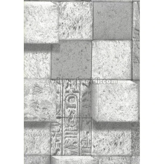 Livart Genesis Beyaz Gri 3 Boyutlu Kare Taş Desenli 771-3 Duvar Kağıdı 16.50 M²