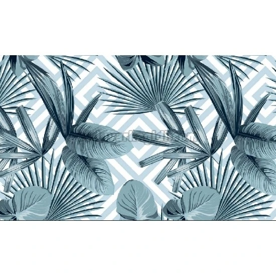 Gmz 3D Elemental Gri Beyaz 3 Boyutlu Tropikal Yaprak Desenli 42021-3 Duvar Kağıdı 16.50 M²