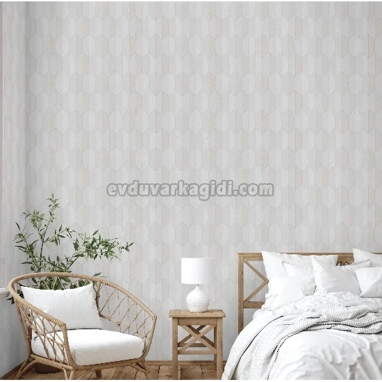 Adawall Vera Krem Modern Geometrik Desenli 1501-2 Duvar Kağıdı 16.50 M²