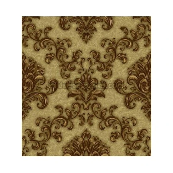 Ottoman Wallcoverings Vizon Zemin Bakır Motifler Damask Desenli C033 Duvar Kağıdı 16.50 M²