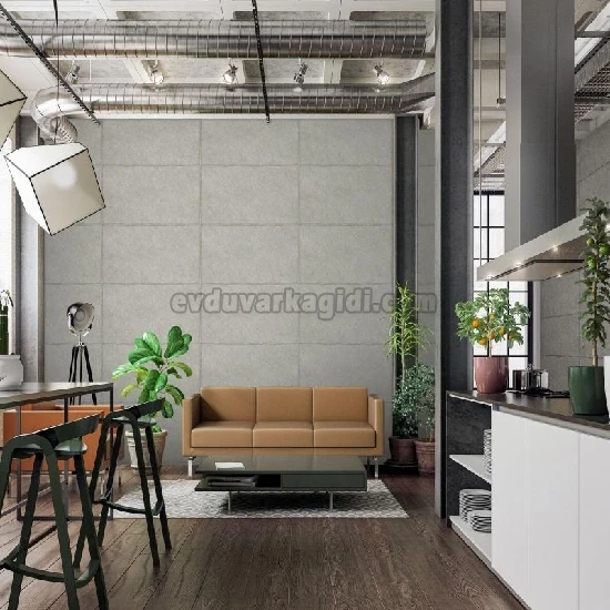 Adawall Octagon Açık Gri Duvar Beton Desenli 1214-1 Duvar Kağıdı 10,60 M²