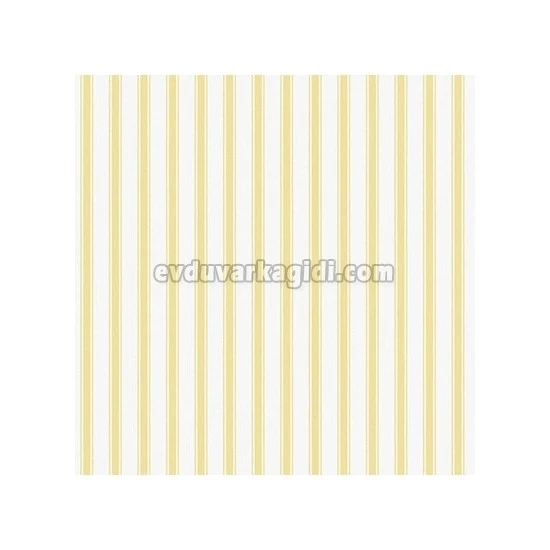 Adawall Ada Kids Sarı Beyaz Çizgi Desenli 8900-2 Duvar Kağıdı 10 M²