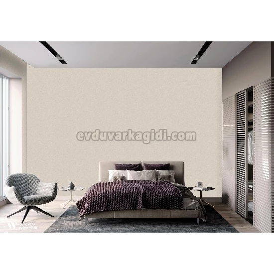 Adawall Dante Krem Damarlı Düz Desenli 1406-3 Duvar Kağıdı 10.60 M²