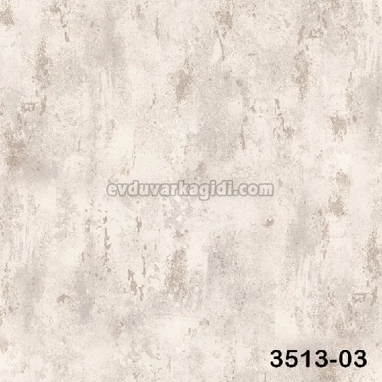 Decowall Tudor Açık Krem Bej Soyut Eskitme Beton Sıva Desenli 3513-03 Duvar Kağıdı 16.50 M²