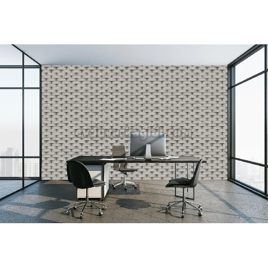 Adawall Seven Gri 3d Yuvarlak Tuğla Desenli 7814-2 Duvar Kağıdı 16.50 M²