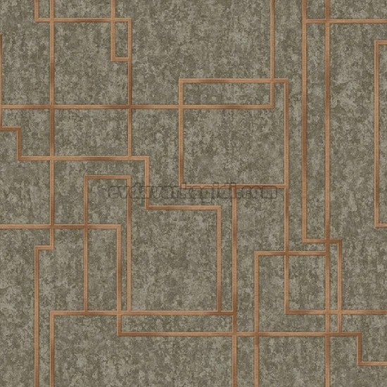 Adawall Octagon Koyu Kahverengi Modern Geometrik Desenli 1202-5 Duvar Kağıdı 10,60 M²