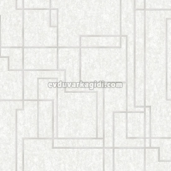 Adawall Octagon Beyaz Modern Geometrik Desenli 1202-1 Duvar Kağıdı 10,60 M²