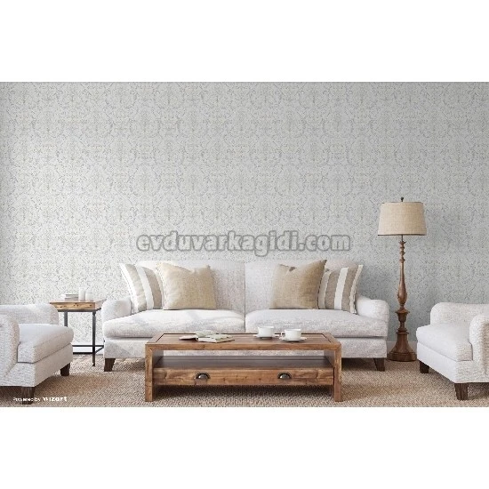 Adawall Tropicano Beyaz Motifli Damask Desenli 9901-1 Duvar Kağıdı 16.50 M²