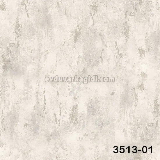 Decowall Tudor Açık Krem Soyut Eskitme Beton Sıva Desenli 3513-01 Duvar Kağıdı 16.50 M²