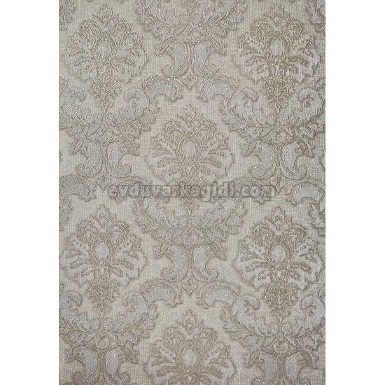 Maxwall Cappadocia Kahve Gri Klasik Motifli Damask Desenli 42-007 Duvar Kağıdı 16.50 M²