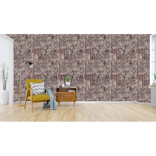 Decowall Retro Lacivert Pembe Bej Retro Eskitme Desenli 5004-01 Duvar Kağıdı 16.50 M²