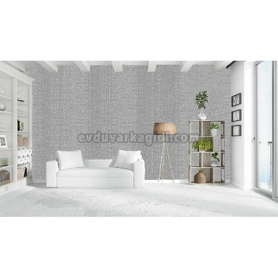 Decowall Retro Beyaz Gri Retro Kumaş Desenli 5007-02 Duvar Kağıdı 16.50 M²