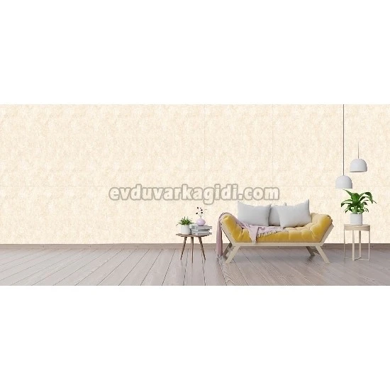 Bella Wallcoverings Krem Düz Desenli YG31902 Duvar Kağıdı 16.50 M²