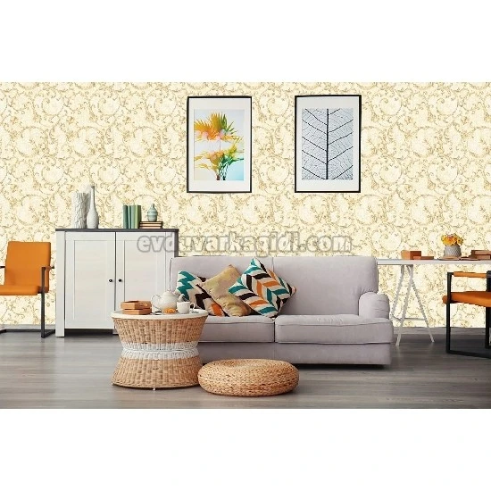 Bella Wallcoverings Krem Zemin Gold Motif Desenli YG32401 Duvar Kağıdı 16.50 M²