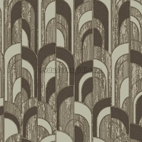 Adawall Octagon Kahverengi Modern Geometrik Desenli 1209-4 Duvar Kağıdı 10,60 M²