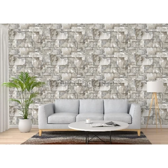 Adawall Roka 3d Krem Kesme Taş Desenli 23106-2 Duvar Kağıdı 16.50 M²