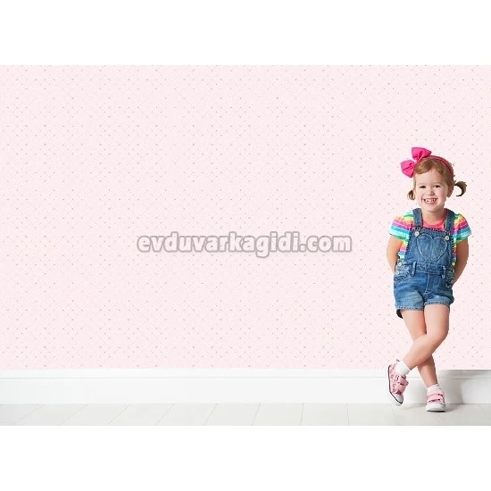 Adawall Ada Kids Açık Pembe Baklava Desenli 8911-2 Duvar Kağıdı 10 M²