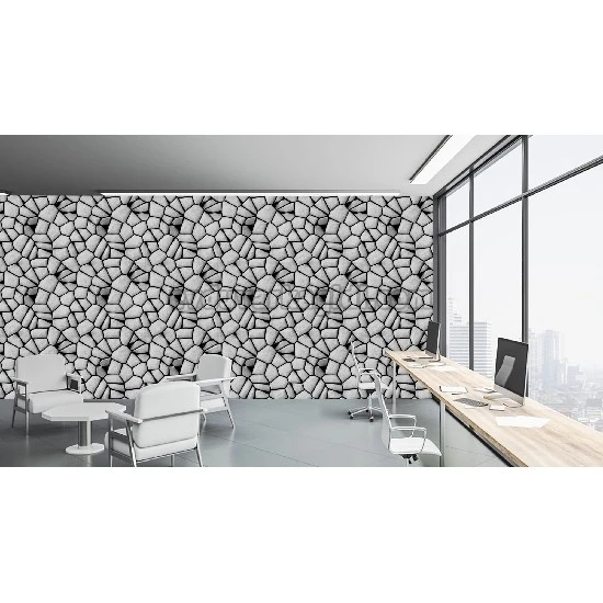 Prowall Petra 3 Boyutlu Beyaz Gri Kayrak Taş Desenli 5208-1 Duvar Kağıdı 16.50 M²