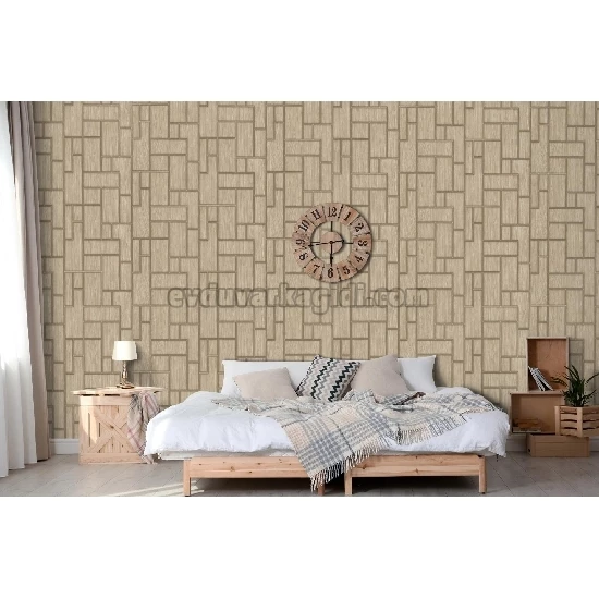 Adawall Roka Bej Geometrik Desenli 23108-2 Duvar Kağıdı 16.50 M²