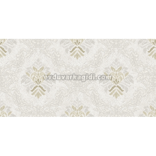 A'la Venda Gri Sarı Damask Desenli DL10702 Duvar Kağıdı 16.50 M²
