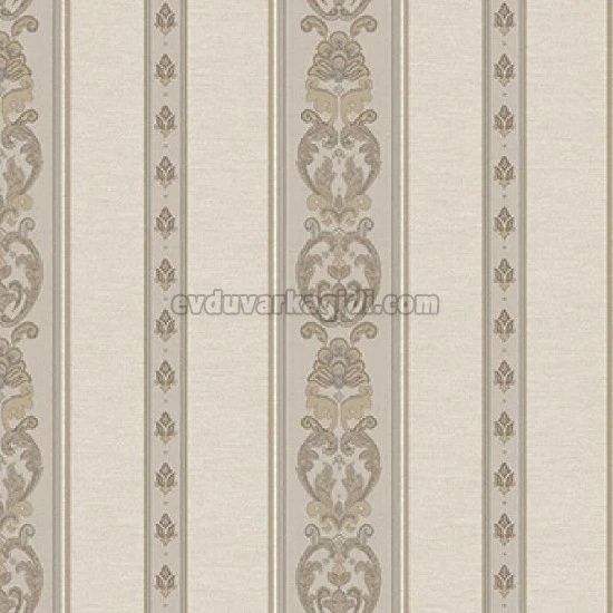 Adawall Rumi Bej Süslemeli Çizgi Desenli 6803-2 Duvar Kağıdı 10.60 M²