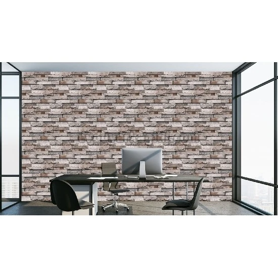 Prowall Petra 3 Boyutlu Krem Gri Kesme Taş Desenli 5215-1 Duvar Kağıdı 16.50 M²