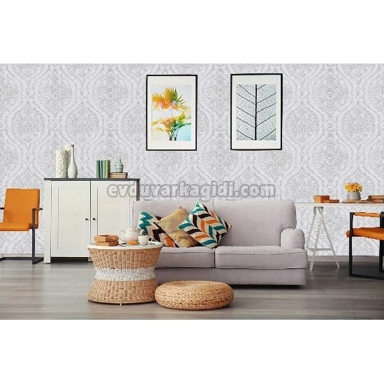 Gmz Vav Collection Gri Koyu Gri Eskitme Damask Desenli 42325-2 Duvar Kağıdı16.50 M²