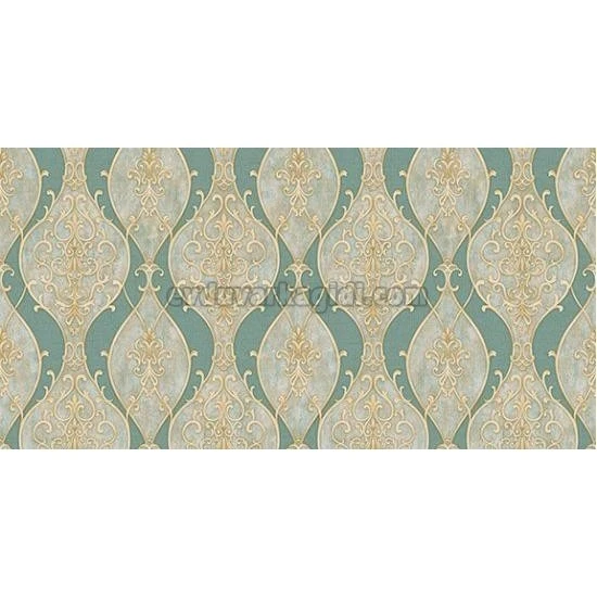 Ottoman Wallcoverings Yeşil Zemin Gold Motifler Klasik Desenli YG30905 Duvar Kağıdı 16.50 M²